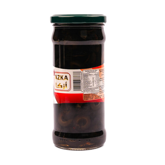 AZKA SLICED BLACK OLIVES JAR 370 GRM - Image 2