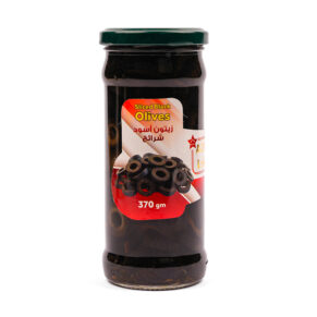AZKA SLICED BLACK OLIVES JAR 370 GRM